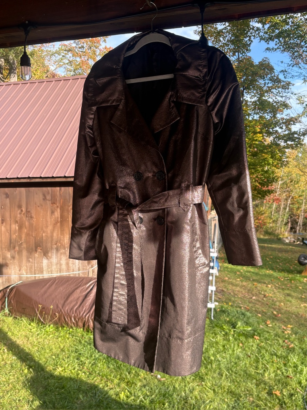 St. John Chocolate Brown Trench Coat with Belt